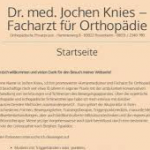 Dr. med. Jochen Knies Facharzt für Orthopädie